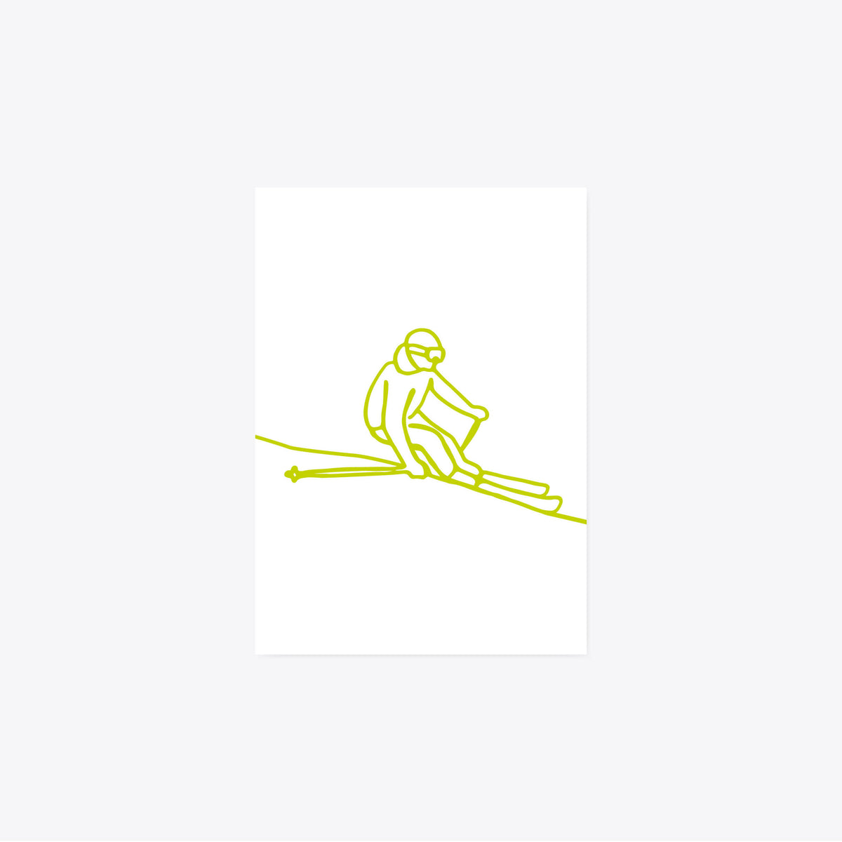 Skiing – Postcard