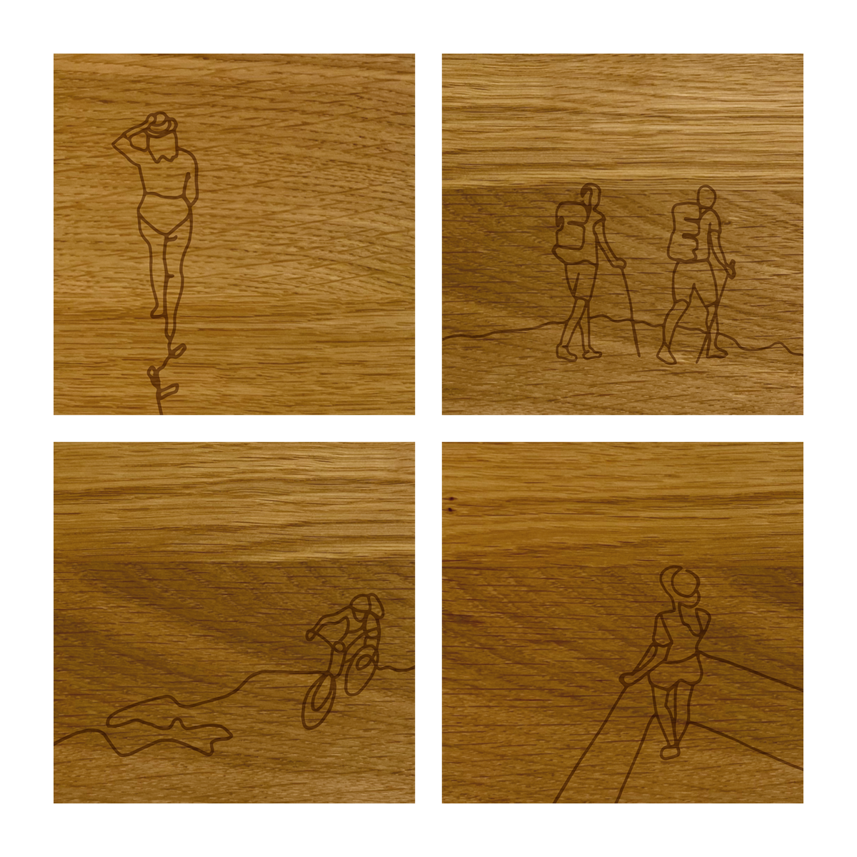 Holz Untersetzer Eiche Fernweh – NaniUntersetzer