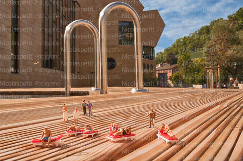 Baden badet: Kunst im Bäderquartier – Postkarte – Nicolas Petit