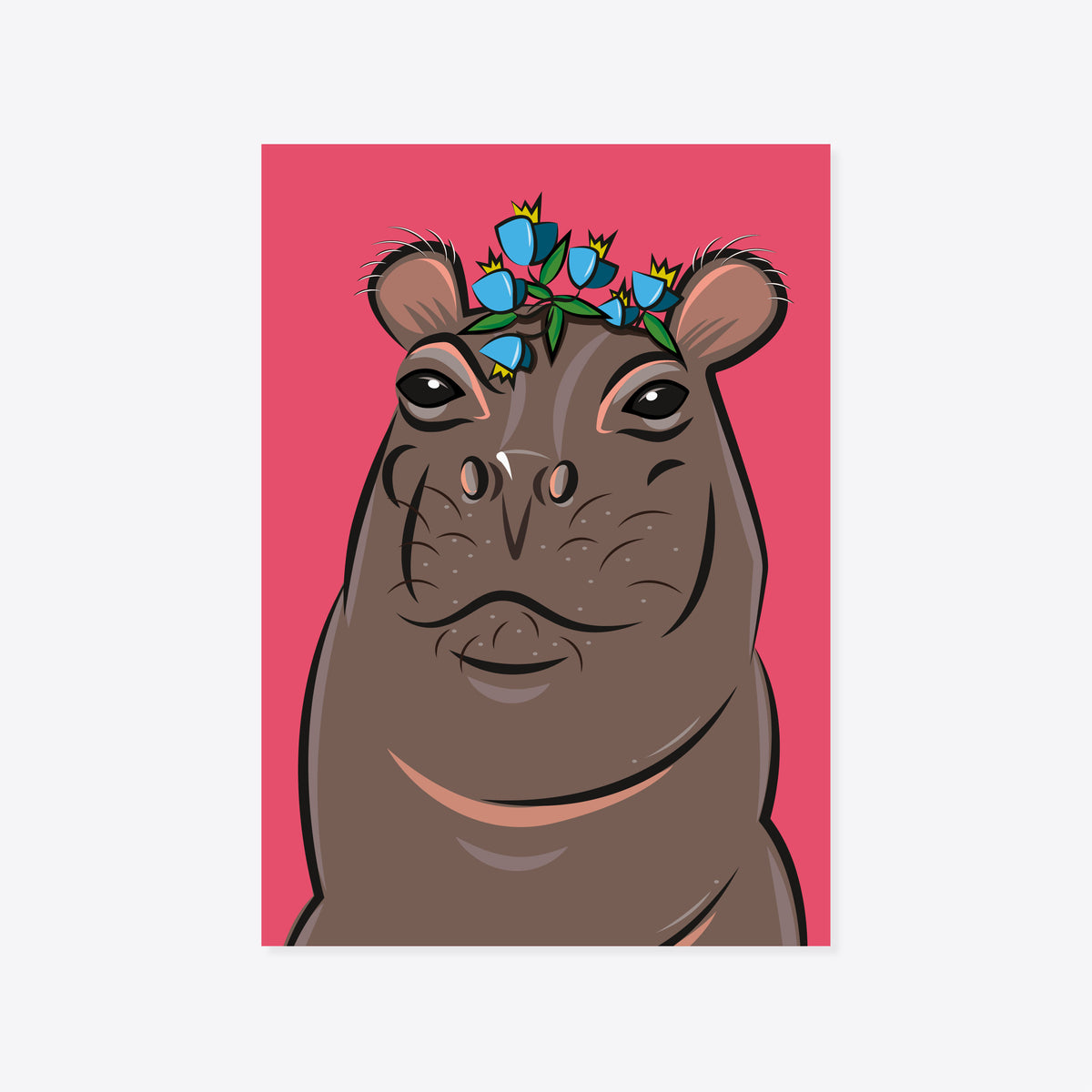 Nilpferd – Madame Hippo – Bildkarte A5