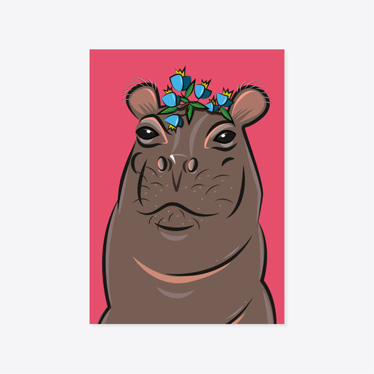 Nilpferd – Madame Hippo – Bildkarte A5