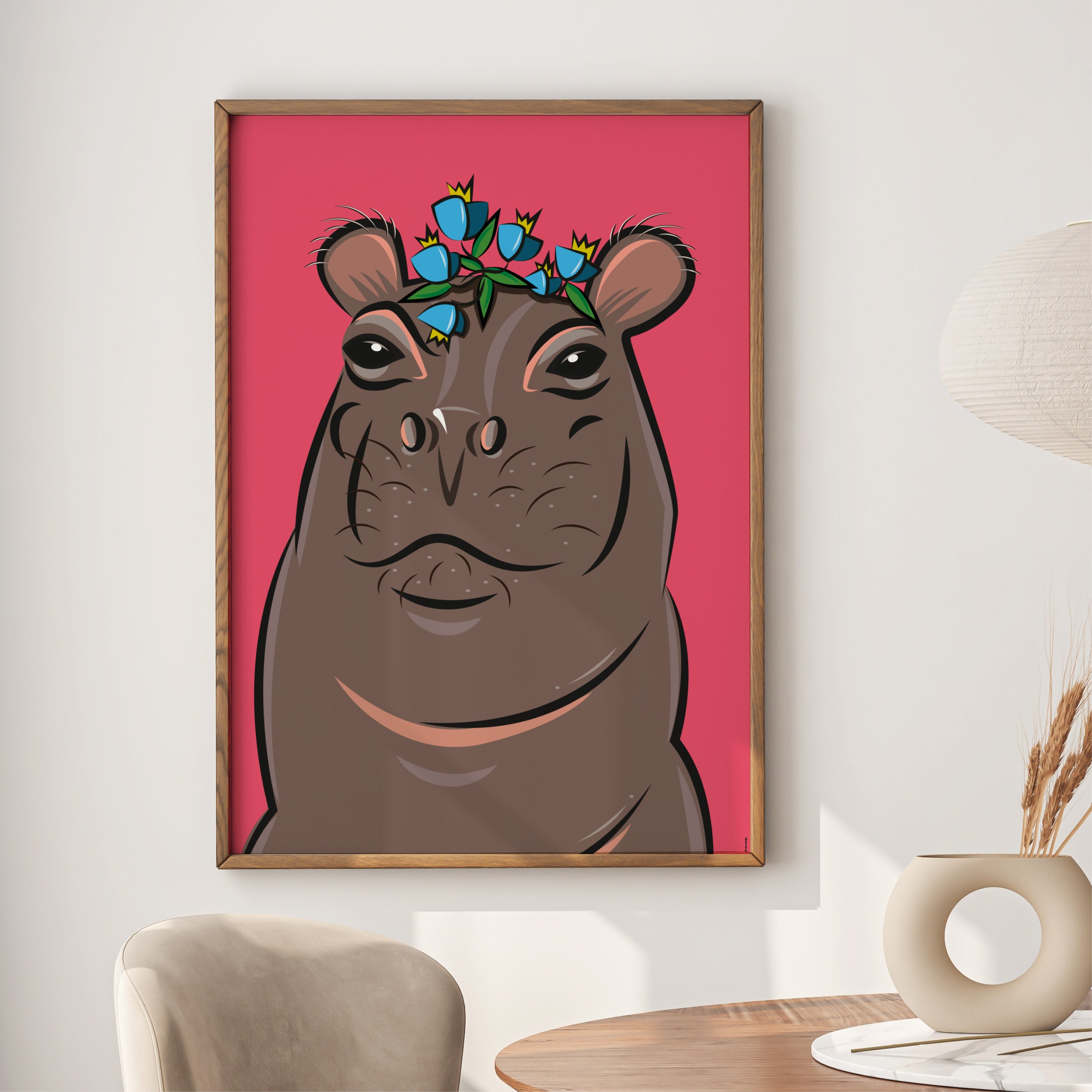 Hippopotamus «Madame Hippo» Poster