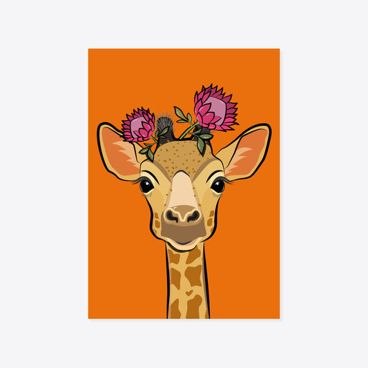 Giraffe – Cameleopardalis – A5 Bildkarte
