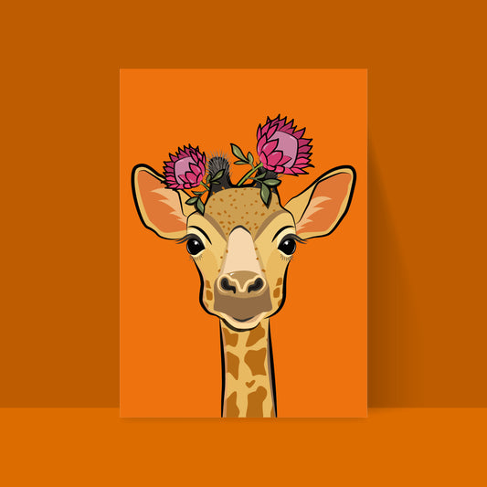 Giraffe – Cameleopardalis – A5 Bildkarte