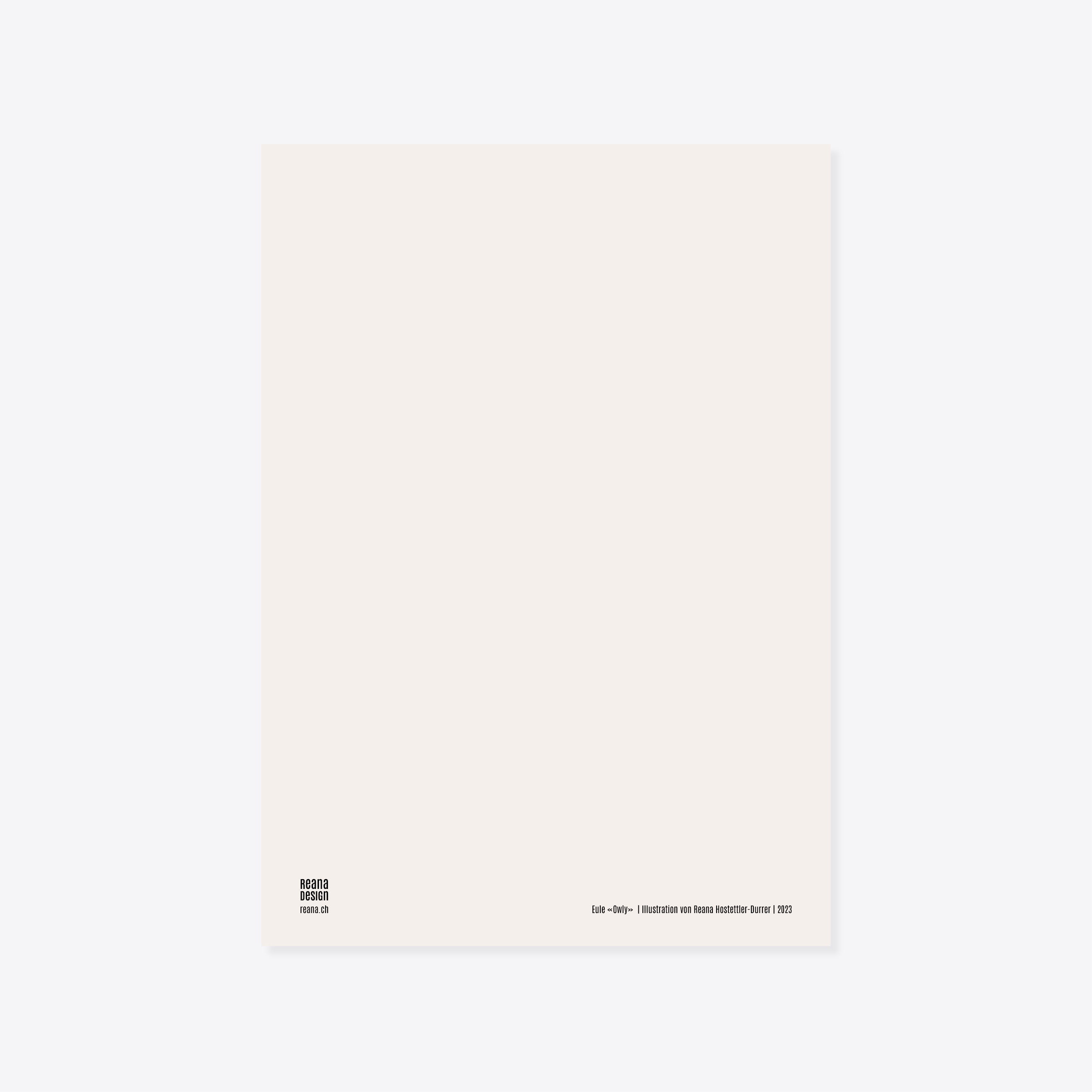 Eule – Owly – Bildkarte A5