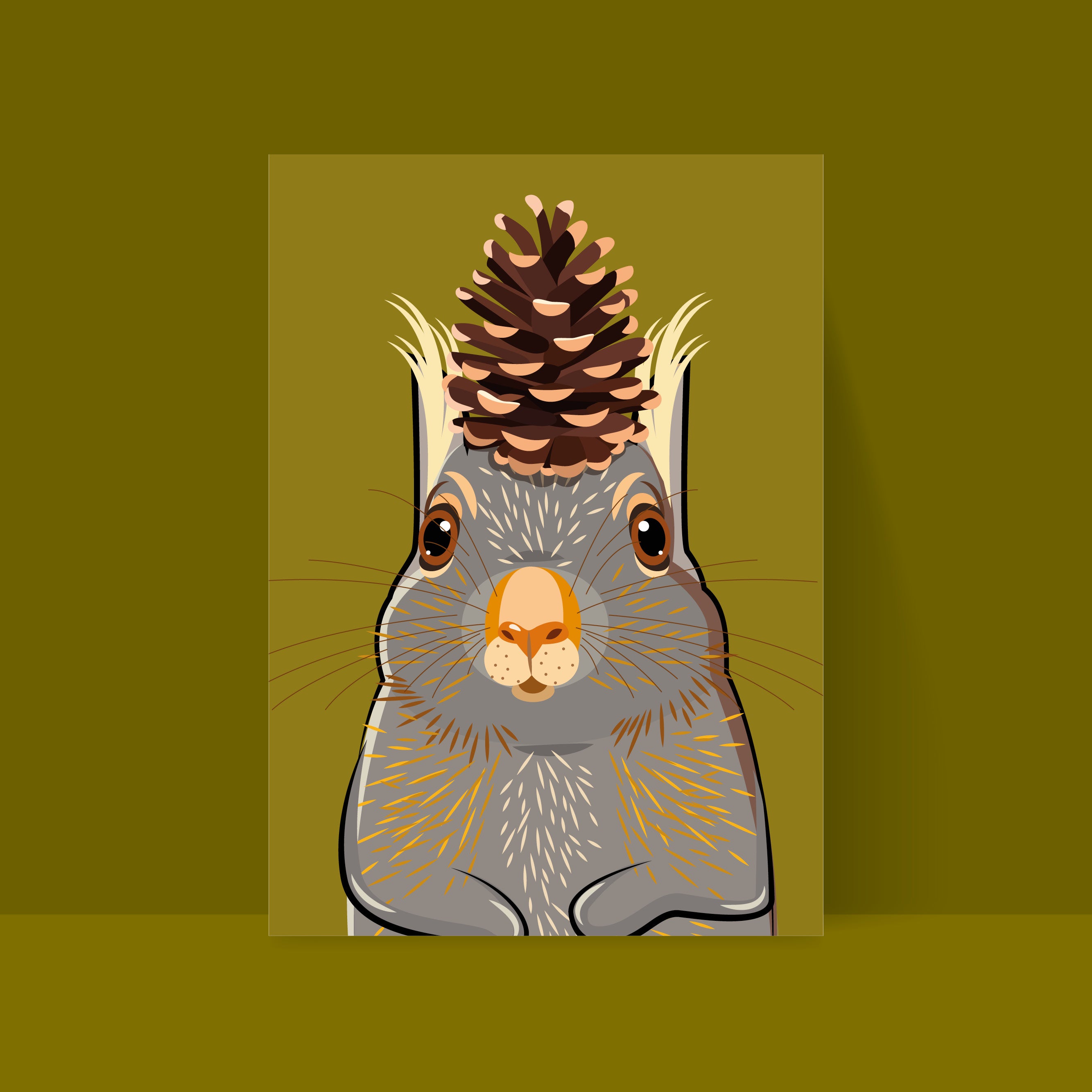 Squirrel – Crunchy – Picture Card A5