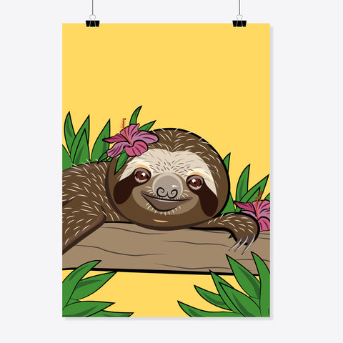 Faultier «Frida» Poster/Plakat