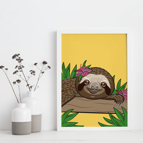 Faultier «Frida» Poster/Plakat