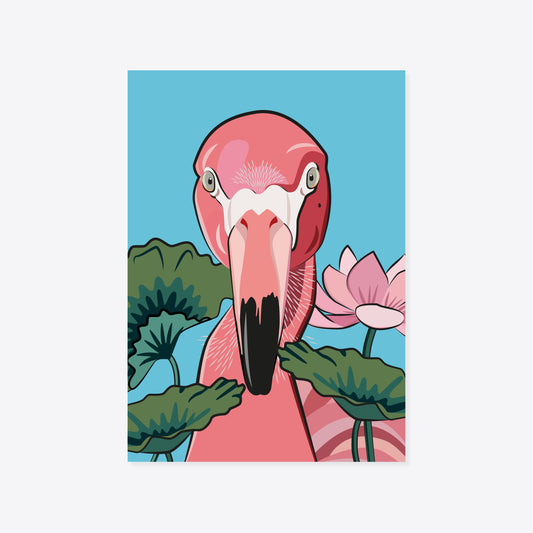 Flamingo – Pinky – Bildkarte A5