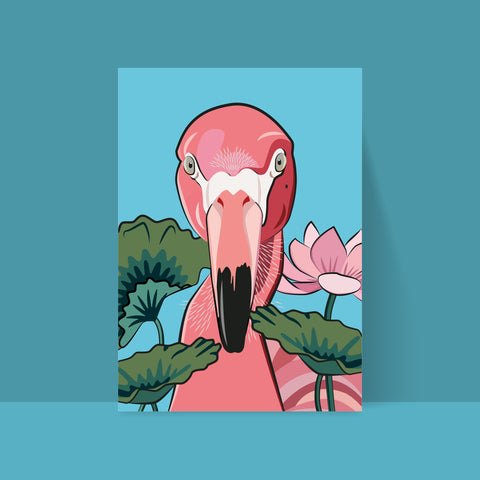 Flamingo – Pinky – Bildkarte A5