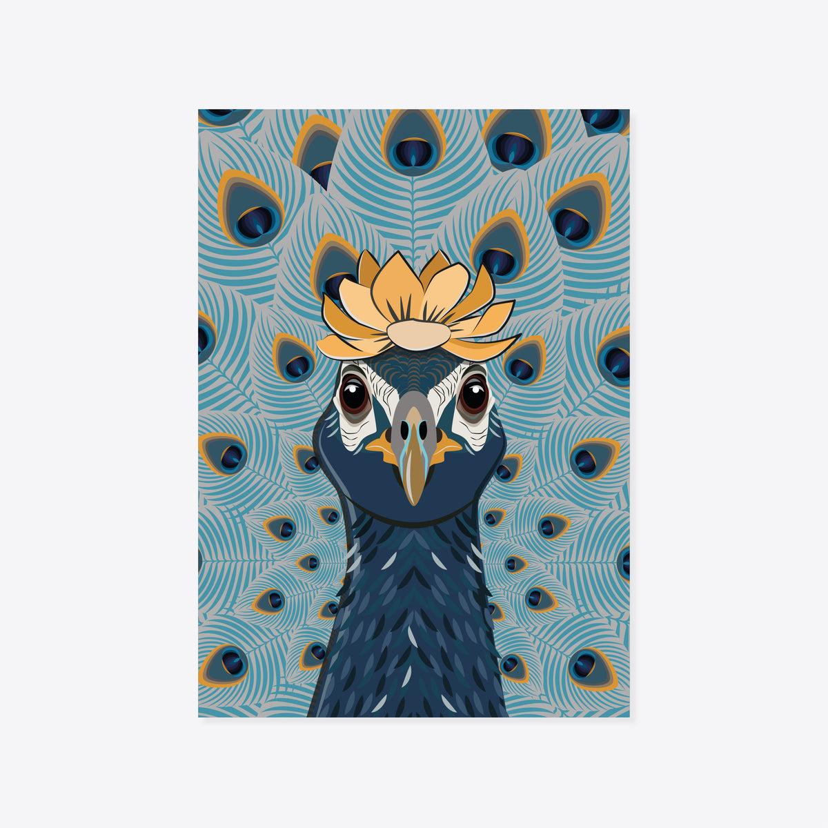 Pfau – Pavarotti – Bildkarte A5