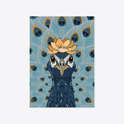 Pfau – Pavarotti – Bildkarte A5