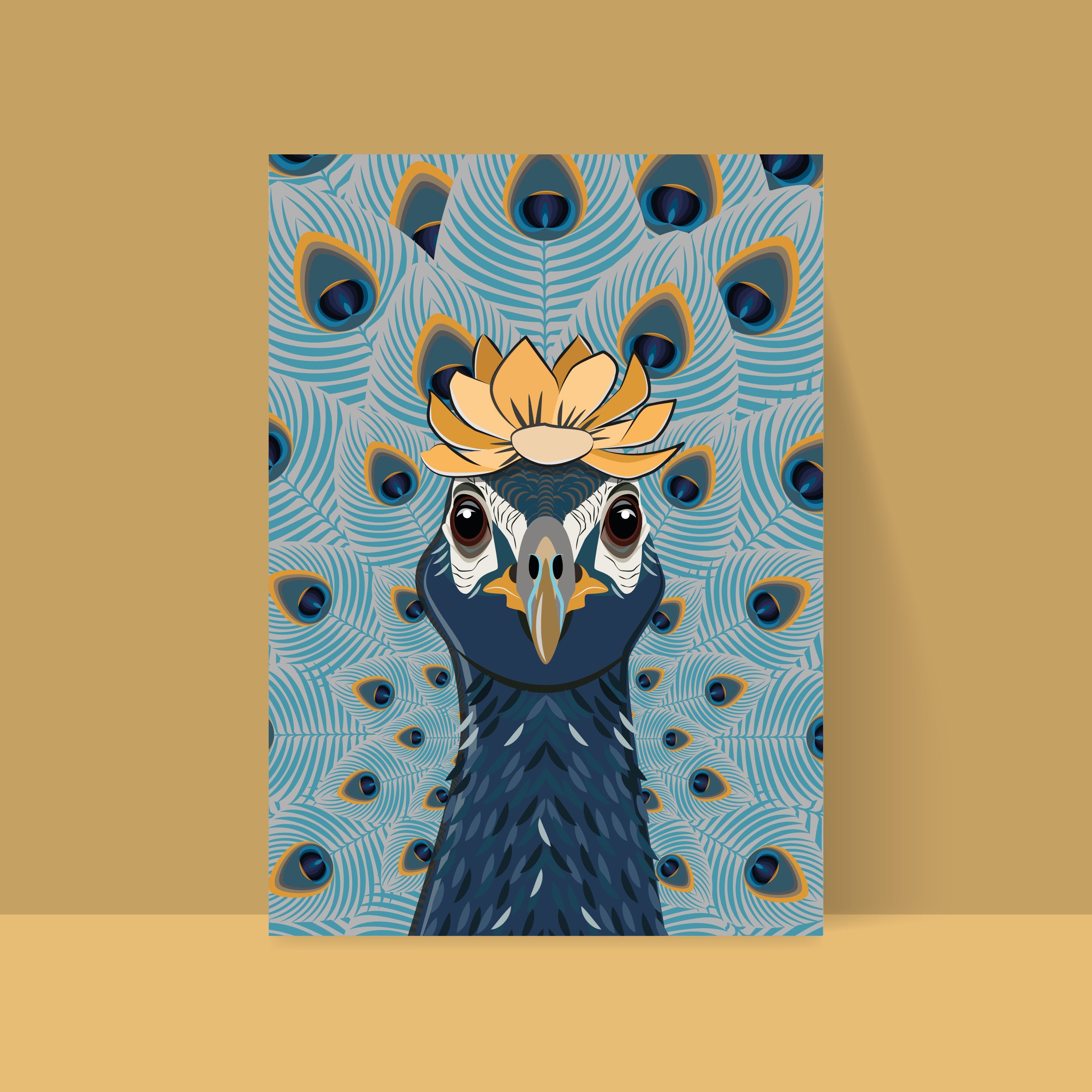 Pfau – Pavarotti – Bildkarte A5