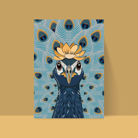Pfau – Pavarotti – Bildkarte A5