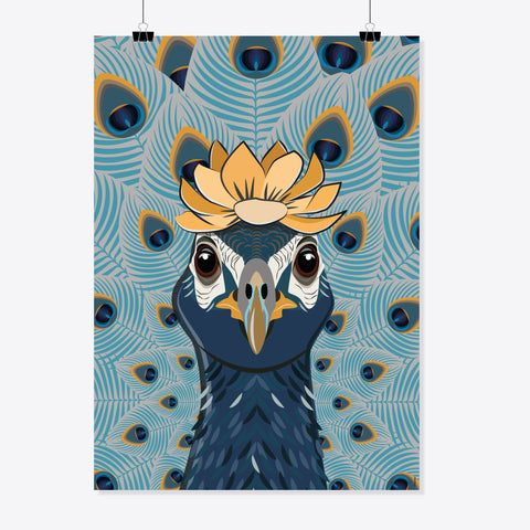Pfau «Pavarotti» Poster/Plakat