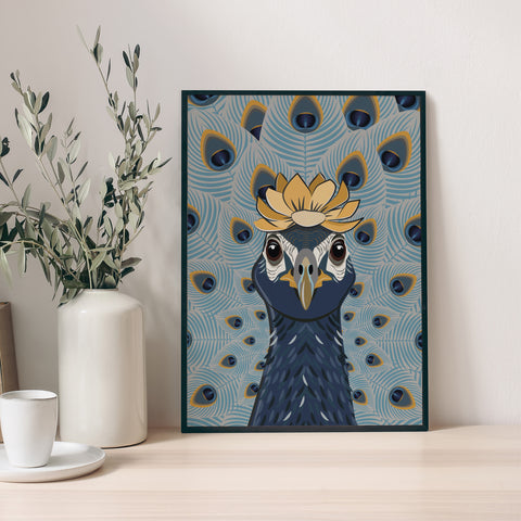 Pfau «Pavarotti» Poster/Plakat