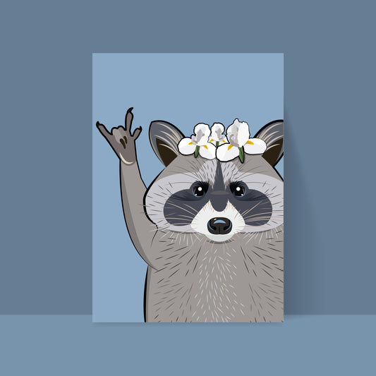 Waschbär – Pedro – A5 Bildkarte