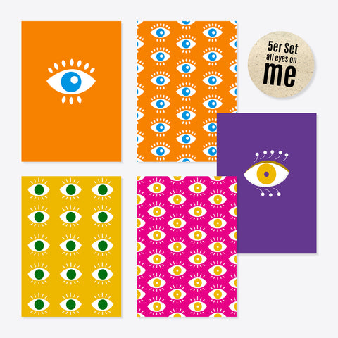 All eyes on me – 5er Postkarten-Set