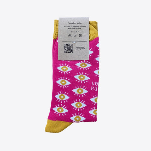 Eco Socks Pink – All eyes on me