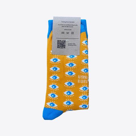 Eco socks orange – all eyes on me