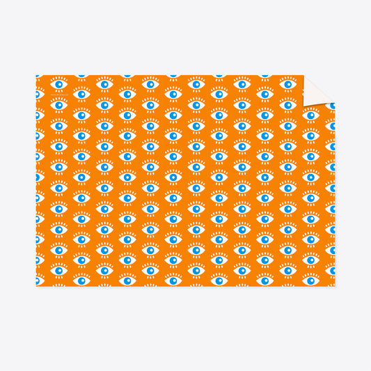 Eyes Orange – Gift Wrap Sheet – A2