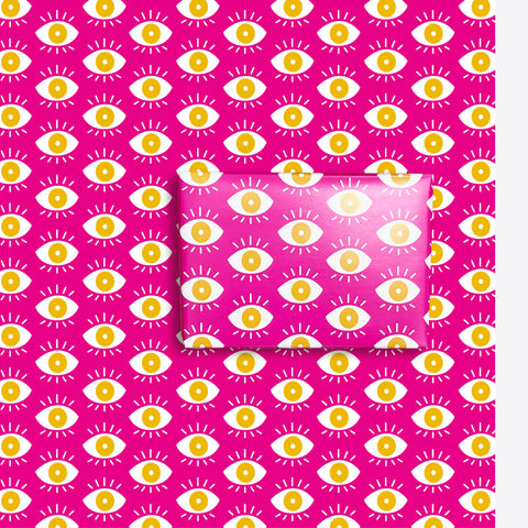 Augen Pink – Geschenkpapierbogen – A2