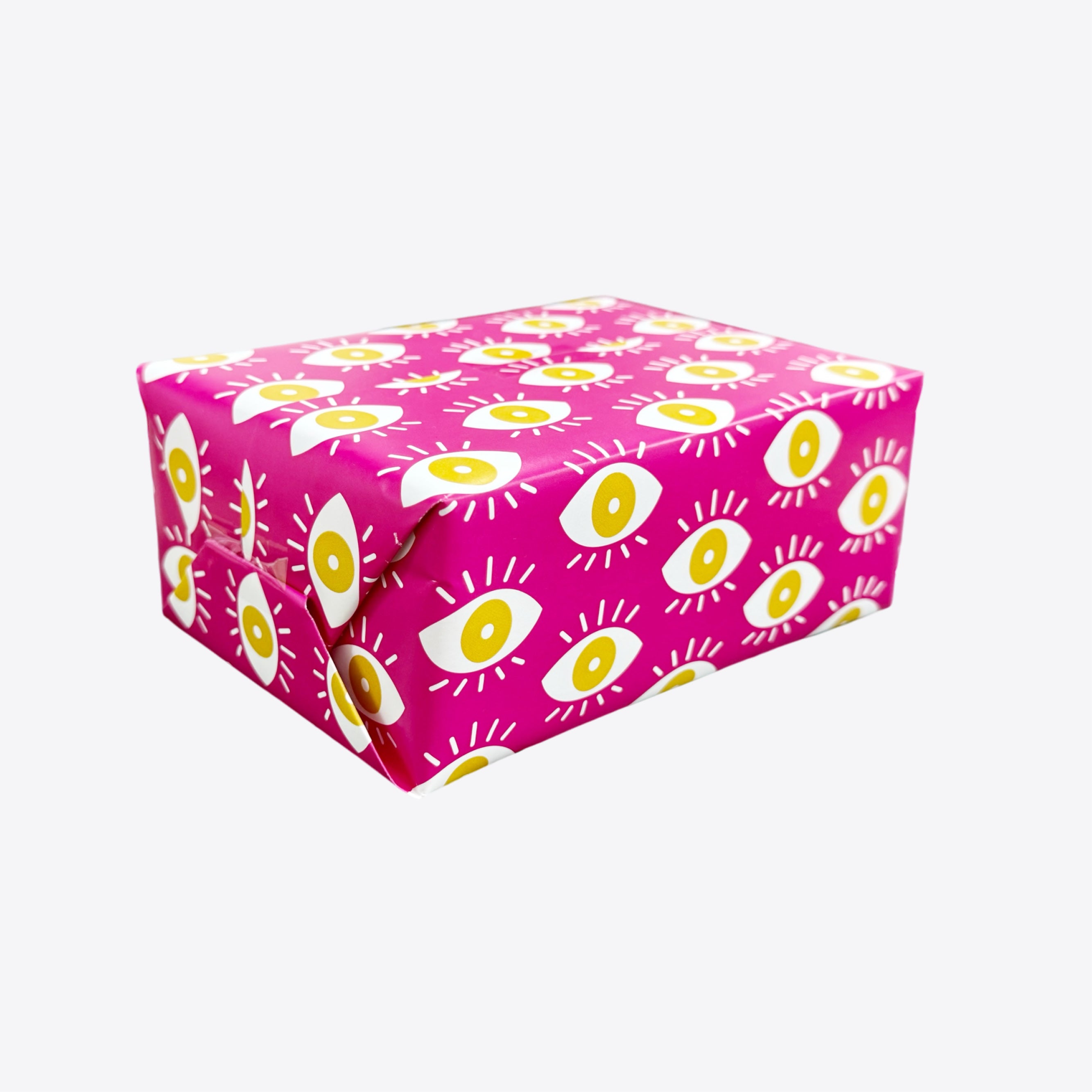 Notizheft aus Geschenkpapier – all eyes on me – pink – A6