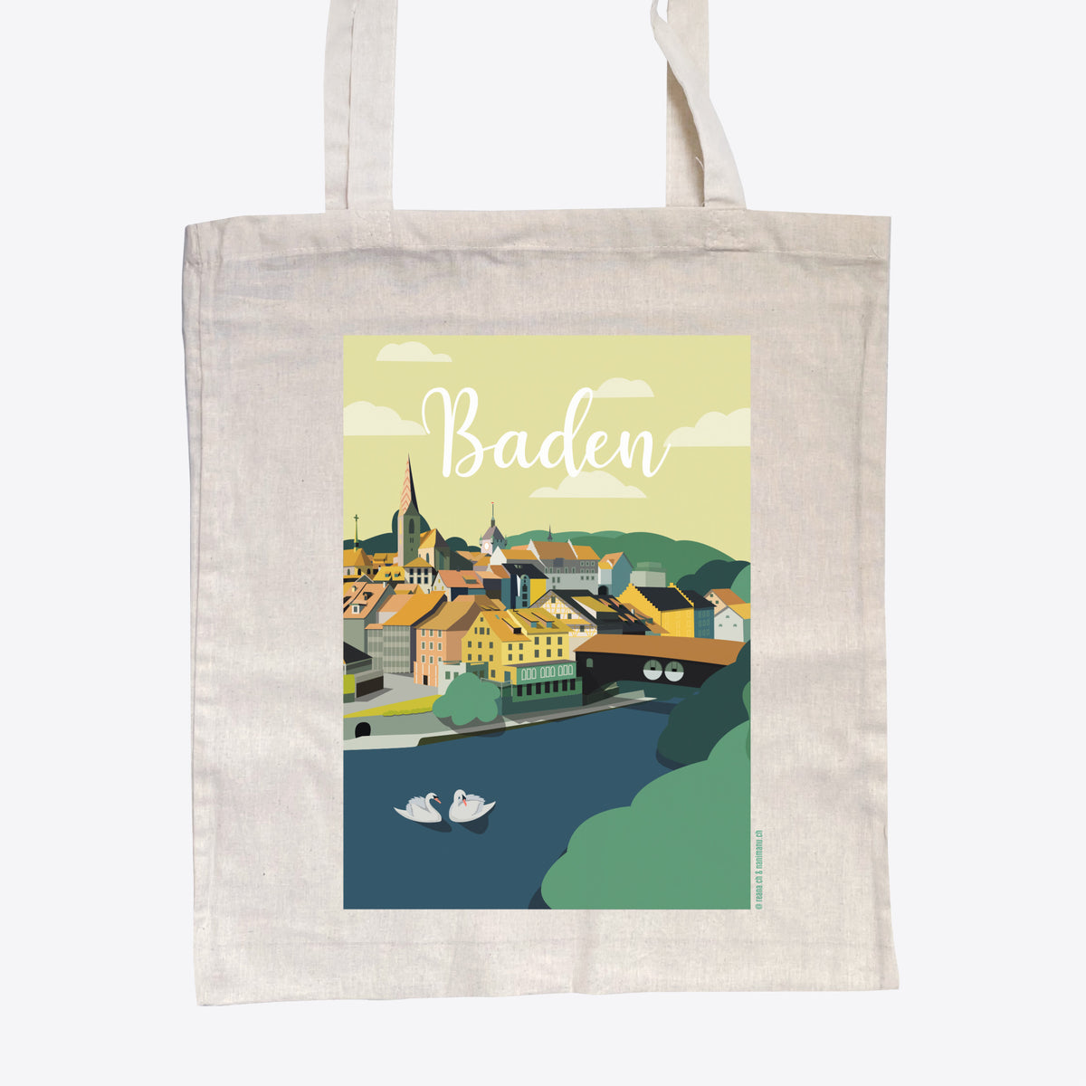 Vintage Baden – Altstadt-01 – Baumwolltasche
