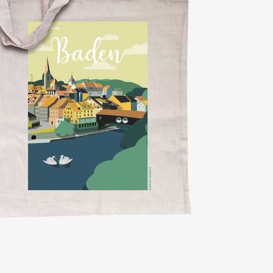 Vintage Baden – Altstadt-01 – Baumwolltasche