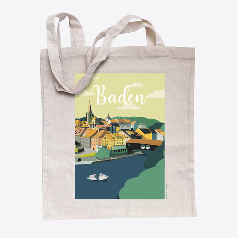 Vintage Baden – Altstadt-01 – Baumwolltasche