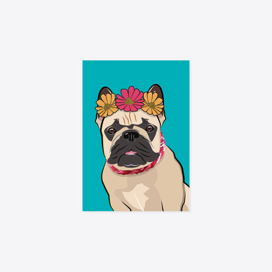Hund – Französische Bulldogge «Pipilotta» – Postkarte A6