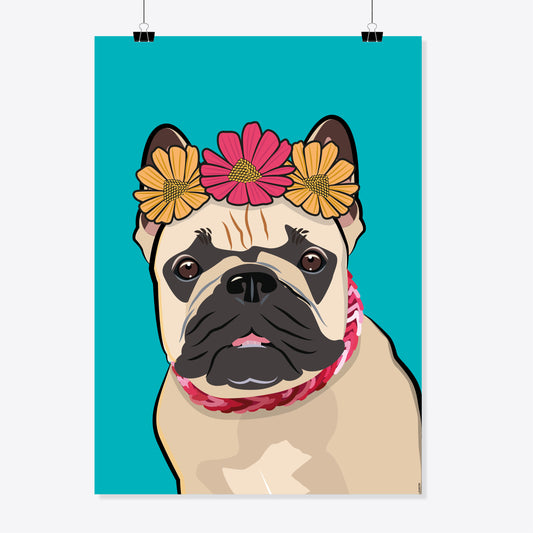 Hund – Französische Bulldogge «Pipilotta» Poster/Plakat