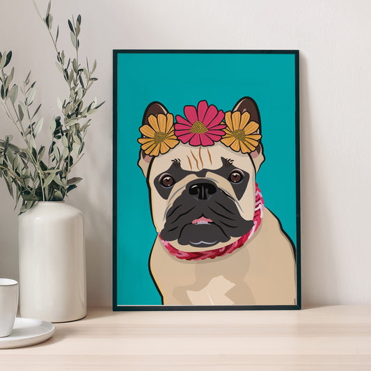 Hund – Französische Bulldogge «Pipilotta» Poster/Plakat