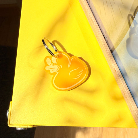 WaldBaden – Ente – Schlüsselanhänger – Acryl gelb