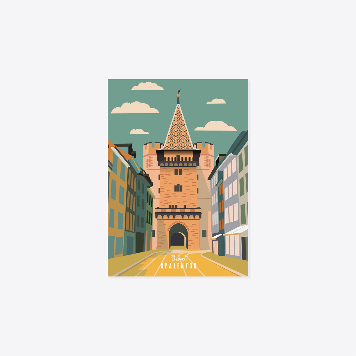 Vintage Basel – Spalentor – Postkarte – A6 – Reana.Design