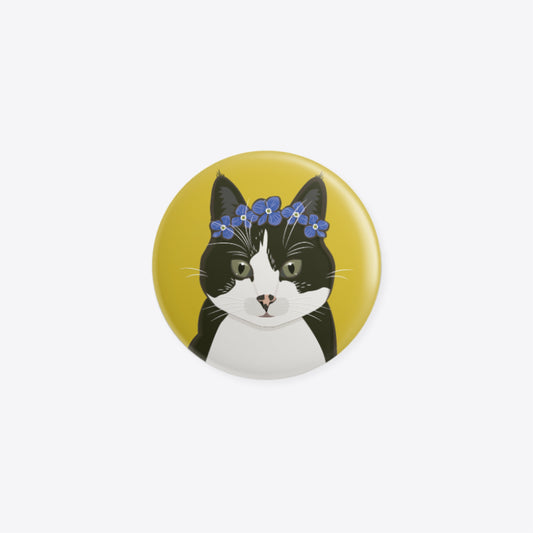 Blumentiere – Katze – Zorbas – Magnet rund – Kunststoff