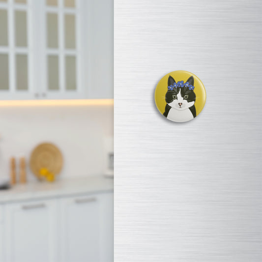 Blumentiere – Katze – Zorbas – Magnet rund – Kunststoff