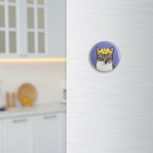 Blumentiere – Katze – Bonita – Magnet rund – Kunststoff