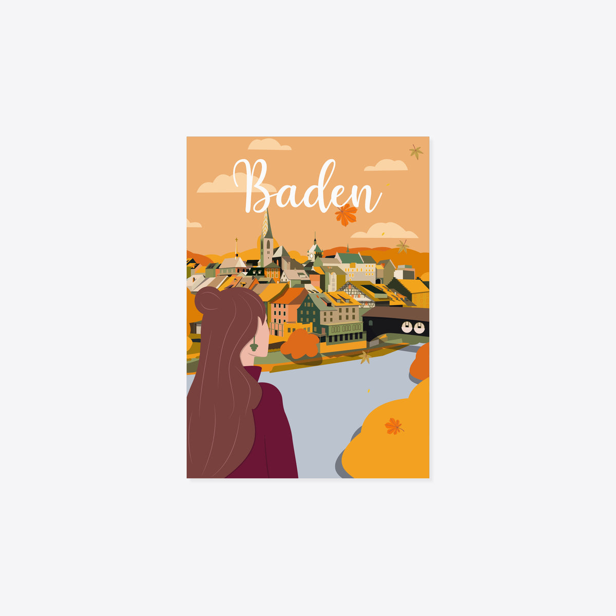 Vintage Baden – Altstadt-03 Herbst – Postkarte – A6 – Reana.Design
