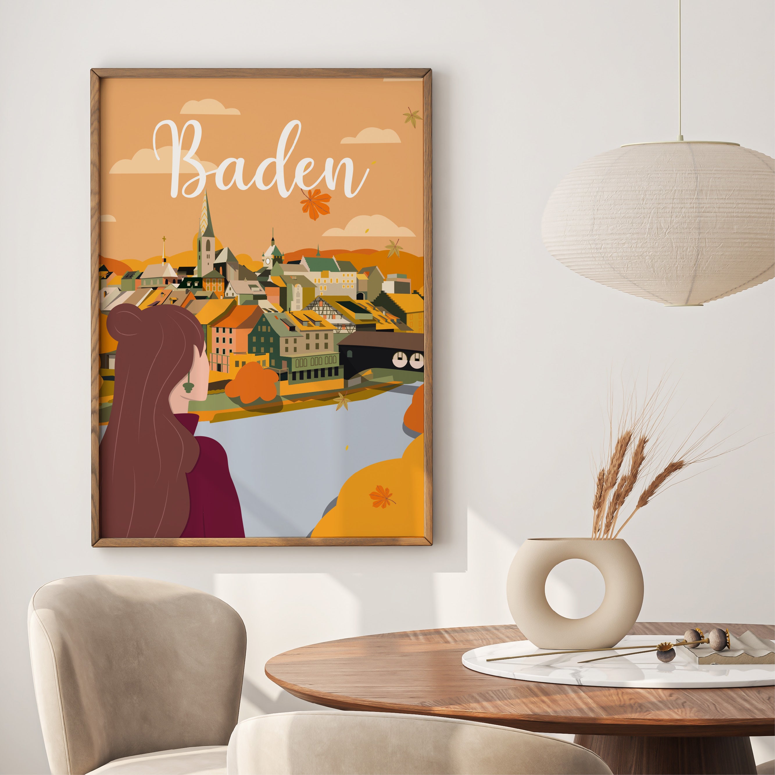 Vintage Baden – Altstadt-03 Herbst – Poster/Plakat – Reana.Design