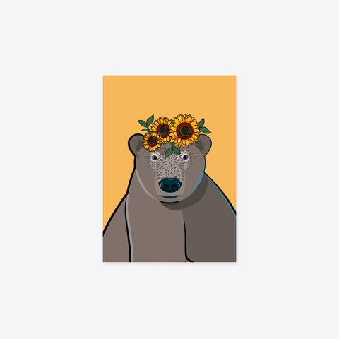 Braunbär «Hugo» Postkarte A6
