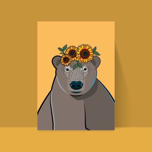 Braunbär «Hugo» Postkarte A6