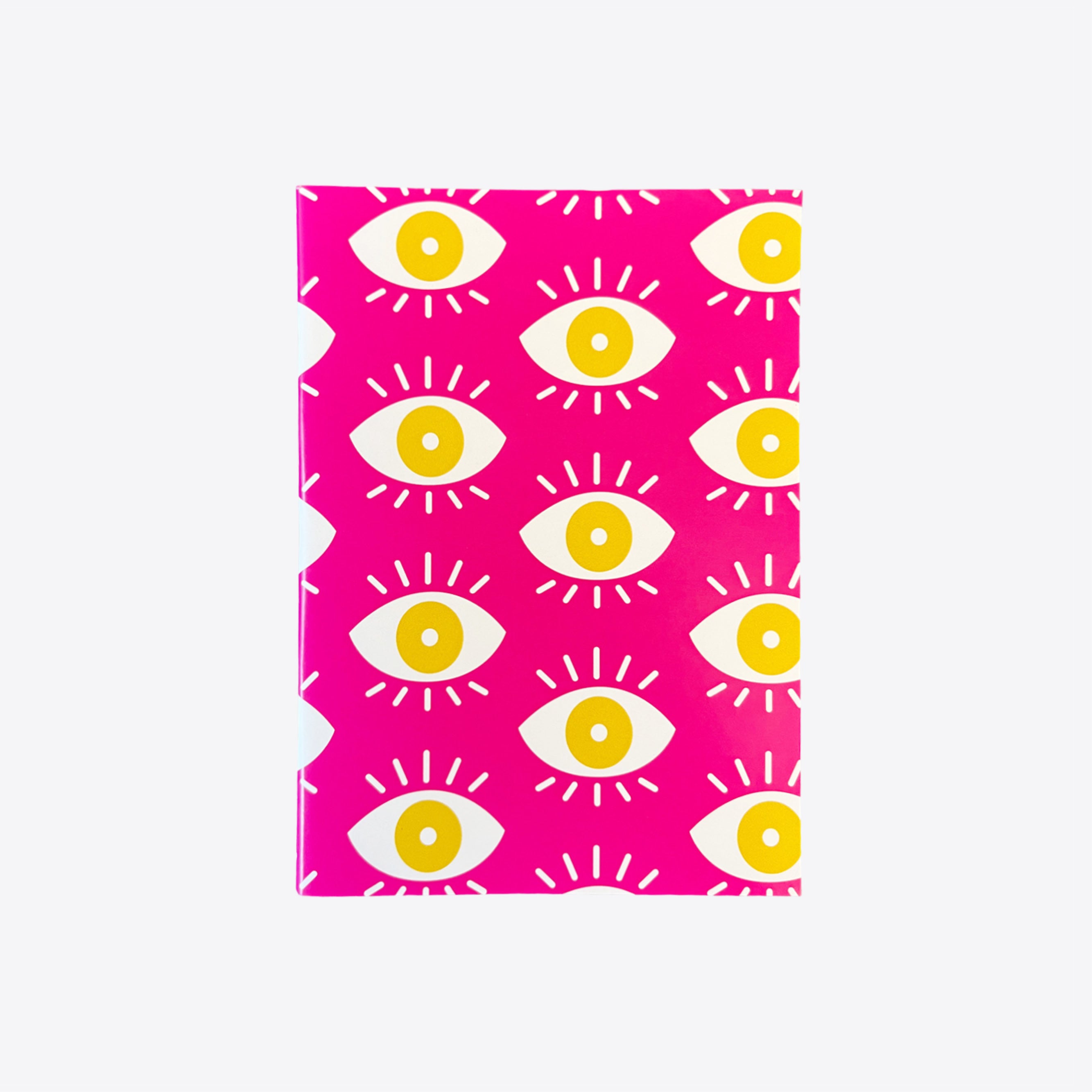 Notizheft aus Geschenkpapier – all eyes on me – pink – A6