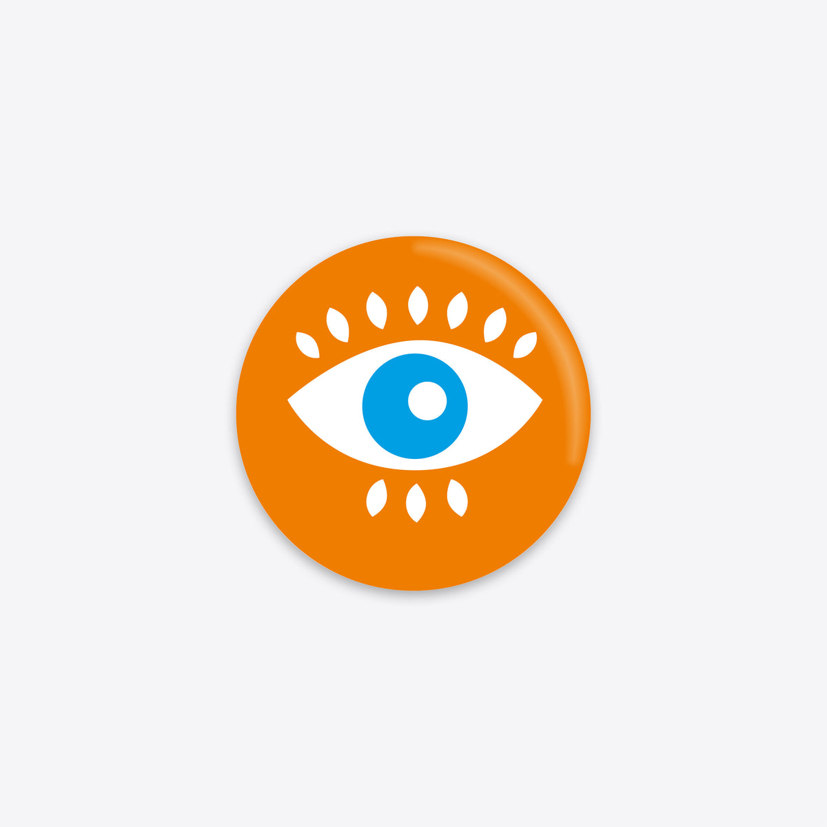 All eyes on me – Magnet rund – Orange – Kunststoff
