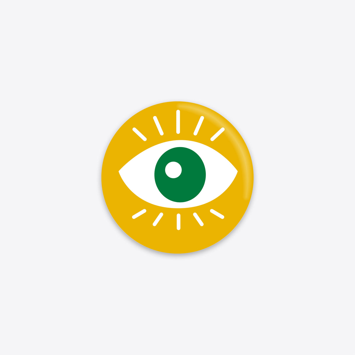 All eyes on me – Magnet rund – Gelb – Kunststoff