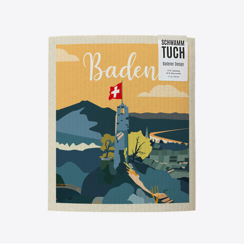 Vintage Baden – Ruine Stein – Schwammtuch ECO – Reana.Design