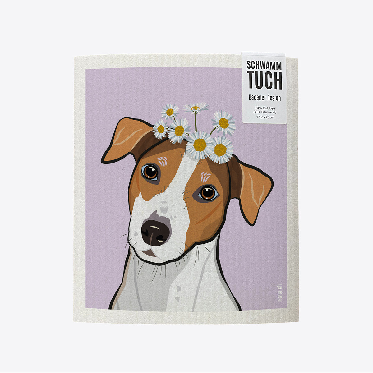 Hund – Jack Russell Terrier – Oskar – Schwammtuch ECO – Reana.Design