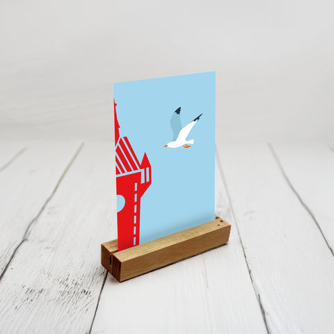 Stadtturm Baden – Möve – Postkarte – A6