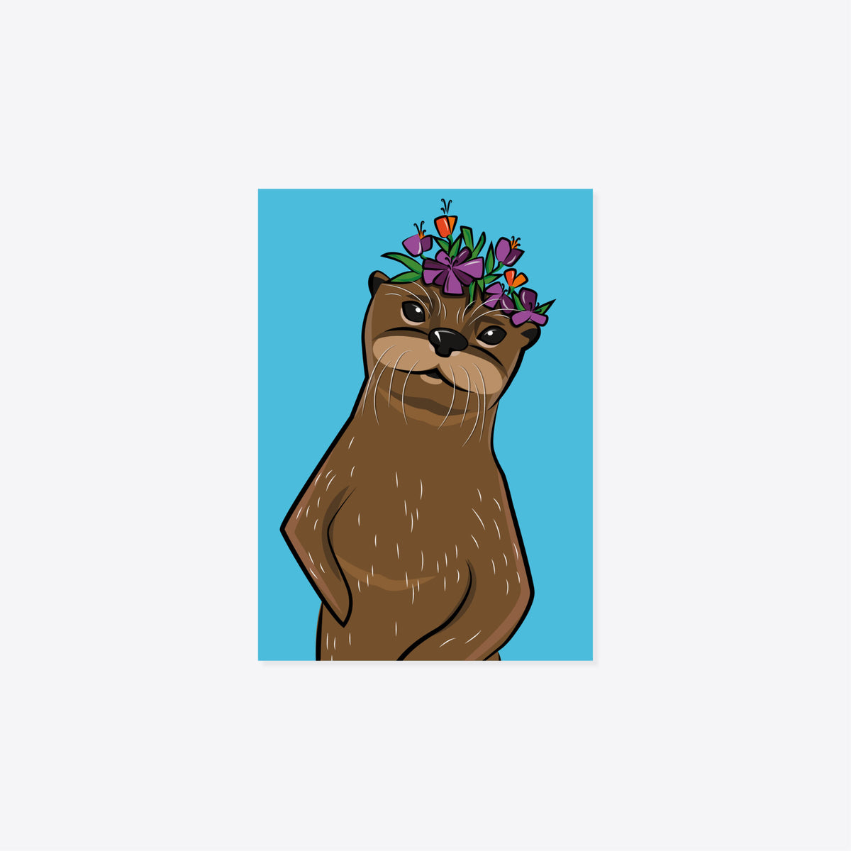 Blumentiere – Postkarte – Herr Otter