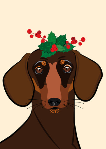 Dachshund Theo – Postcard